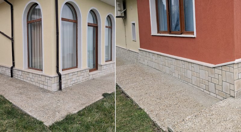 Цокъл от декоративен камък в Каварна